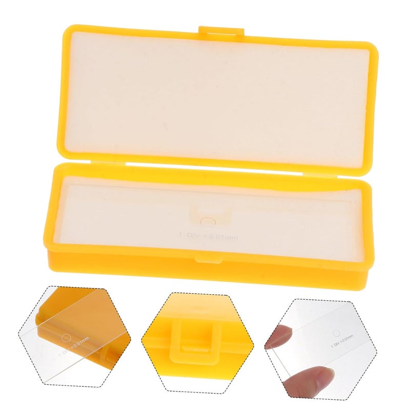 Cabilock 01mm Microscope Micrometer Calibrating Ruler With Storage Box For Lab Classroom - Image 2